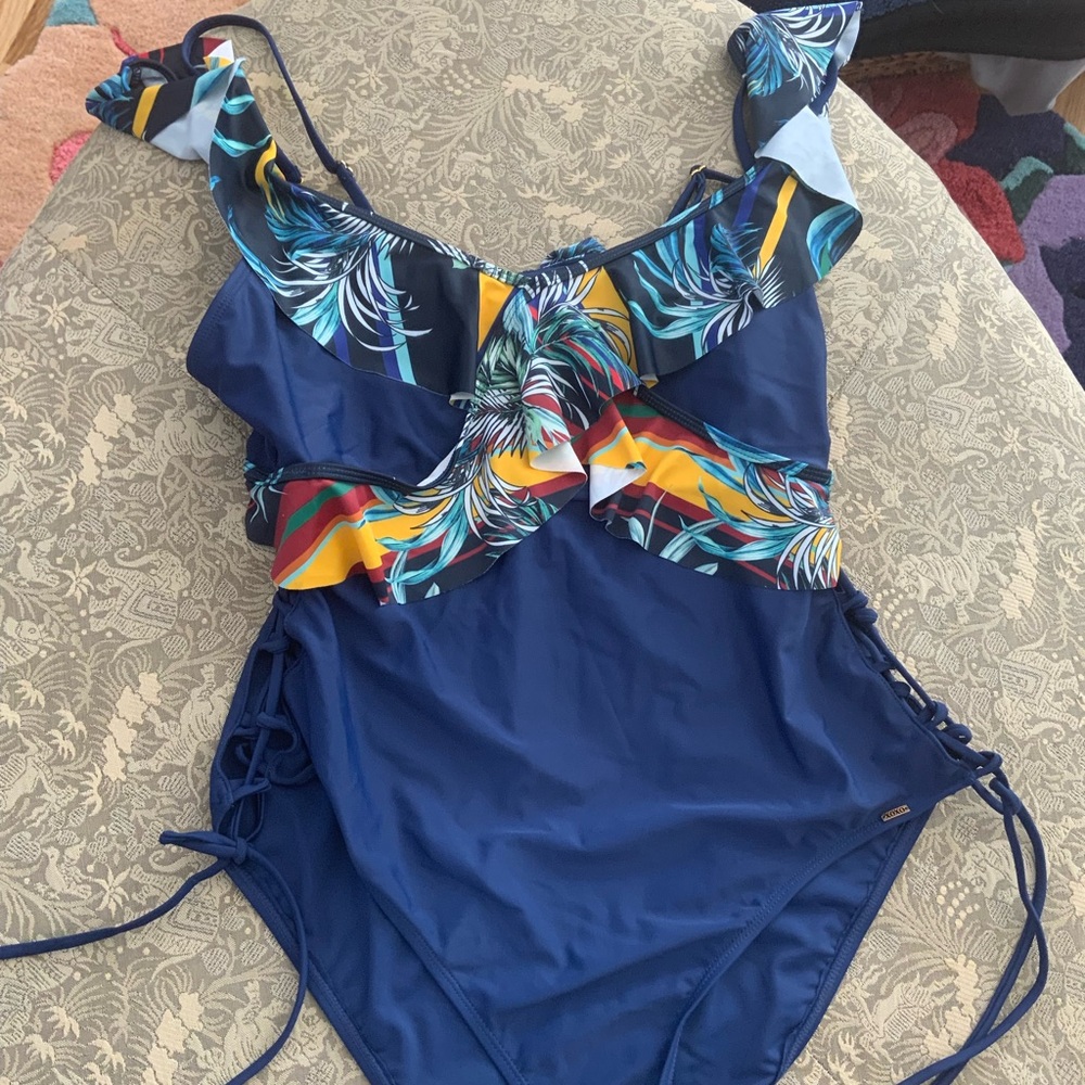Tropical Blue women’s swim suit